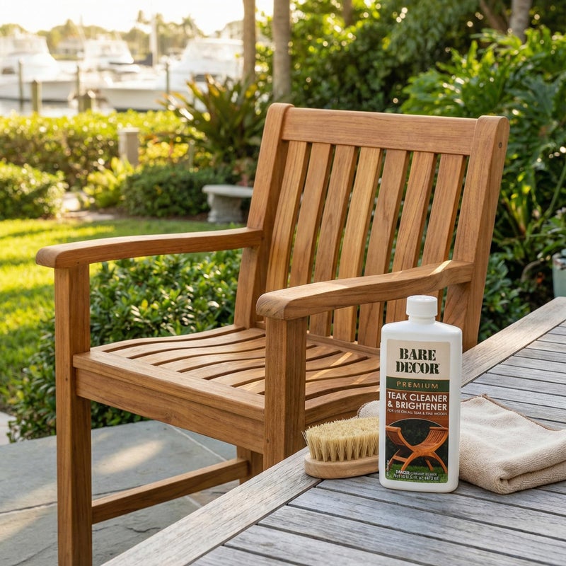 Bare Decor Premium Teak Cleaner for Home & Marine Use, 16oz, White